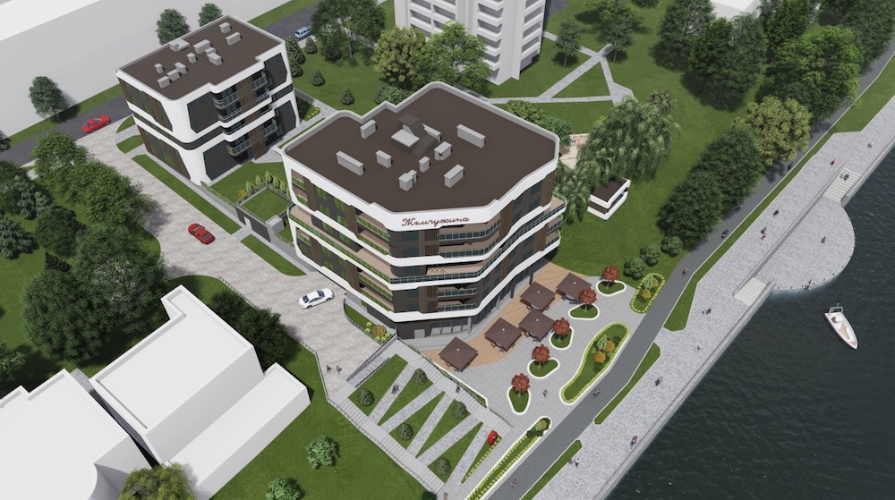 ЖК «Жемчужина» в Бресте на берегу Мухавца. Фото: brestcad.com.