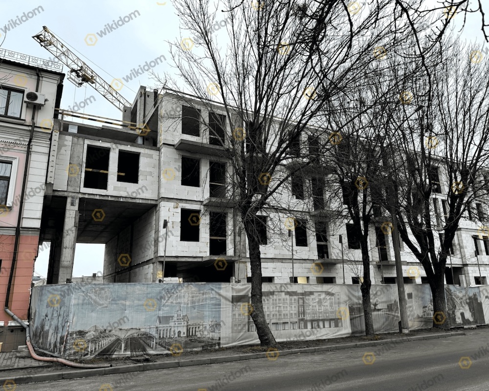 Вид на строящийся дом со стороны проспекта Машерова. Фото: wikidom,by