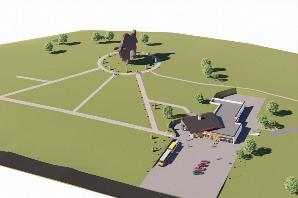 Эскиз кафе на трассе М1 возле зубра. Фото: Брестский облисполком