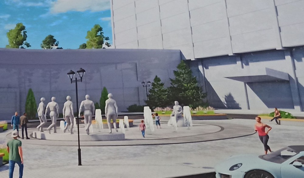 Концепция благоустройства фонтана возле гостиницы «Интурист» в Бресте. Фото Брестского горисполкома