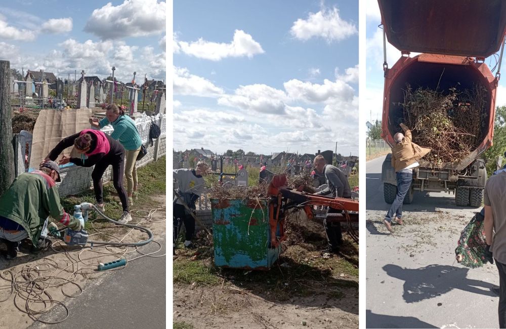 Осужденные в Столине трудятся на кладбище.